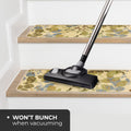 Set of 15 Attachable Indoor Carpet Stair Treads – Botanical Daydream – Golden Beige