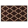 Skid-Resistant Area Rug Moroccan Trellis Lattice – Coffee Brown & Vanilla Cream