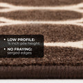 Skid-Resistant Area Rug Moroccan Trellis Lattice – Coffee Brown & Vanilla Cream