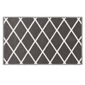 Skid-Resistant Area Rug Diamond Trellis Lattice – Misty Gray & Linen White