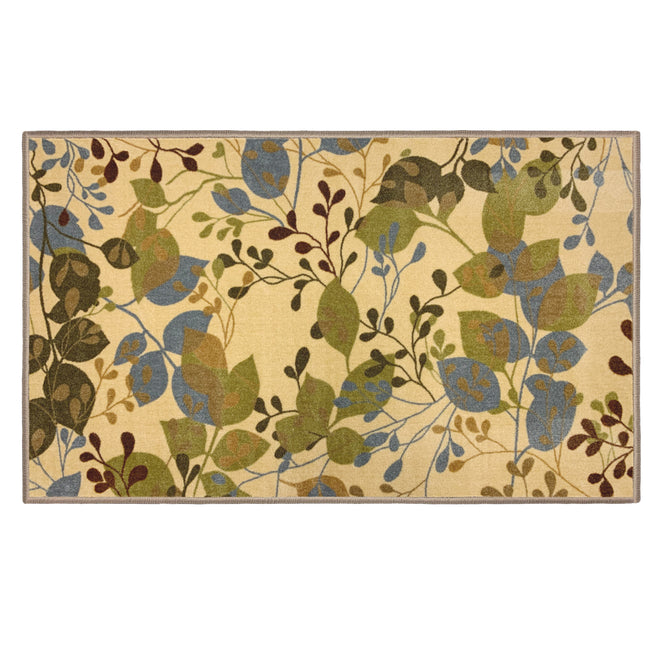 Skid-Resistant Area Rug Botanical Daydream – Golden Beige