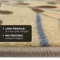 Skid-Resistant Area Rug Botanical Daydream – Golden Beige