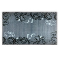 Skid-Resistant Area Rug Elegant Scroll – Silver Gray