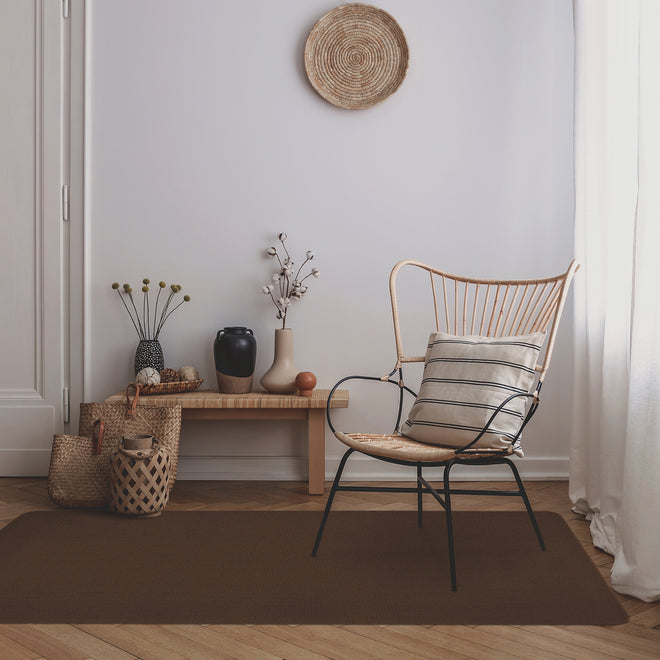 Skid-Resistant Area Rug Chocolate Brown