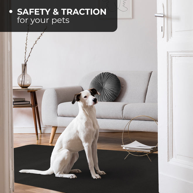 Skid-Resistant Area Rug Black