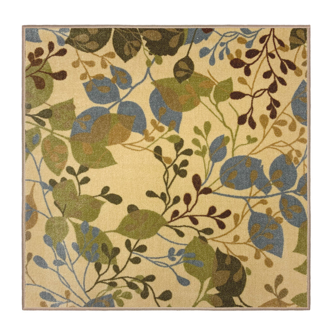 Skid-Resistant Area Rug Botanical Daydream – Golden Beige