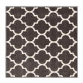 Skid-Resistant Area Rug Moroccan Trellis Lattice – Misty Gray & Linen White