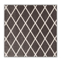 Skid-Resistant Area Rug Diamond Trellis Lattice – Misty Gray & Linen White