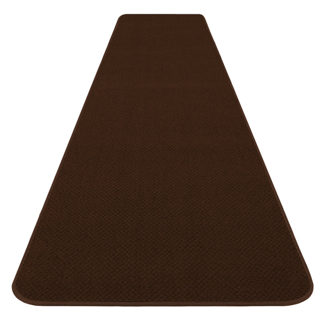 Skid-Resistant Carpet Runner Chocolate Brown