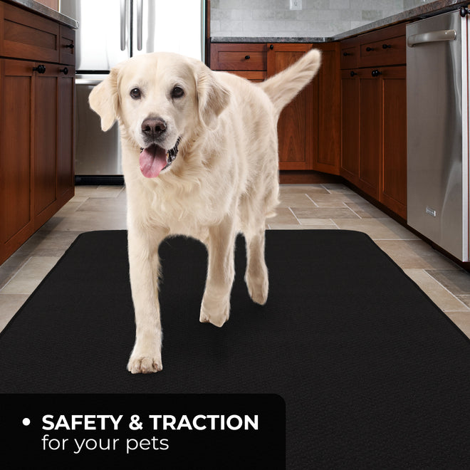 Skid-Resistant Carpet Runner Black