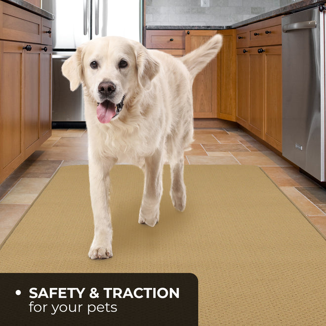 Skid-Resistant Carpet Runner Camel Tan