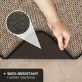 Skid-Resistant Carpet Runner Black Ripple