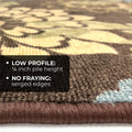 Skid-Resistant Carpet Runner Floral Bloom – Classic Brown