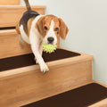 Skid-Resistant Carpet Stair Treads Chocolate Brown