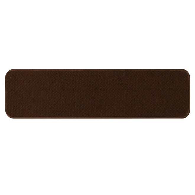 Skid-Resistant Carpet Stair Treads Chocolate Brown