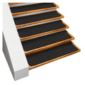 Skid-Resistant Carpet Stair Treads Black