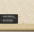Skid-Resistant Carpet Stair Treads Ivory Cream