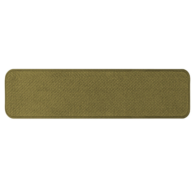 Skid-Resistant Carpet Stair Treads Olive Green