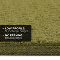 Skid-Resistant Carpet Stair Treads Olive Green