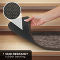 Skid-Resistant Carpet Stair Treads Pebble Gray