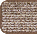 Set of 15 Skid-Resistant Carpet Stair Treads and Matching Landing Rug - Praline Brown