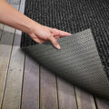 Heavy-Duty Ribbed Indoor Outdoor Carpet Charcoal Black