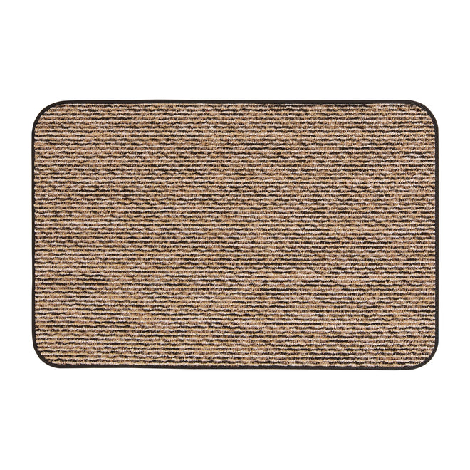 Skid-Resistant Area Rug Black Ripple