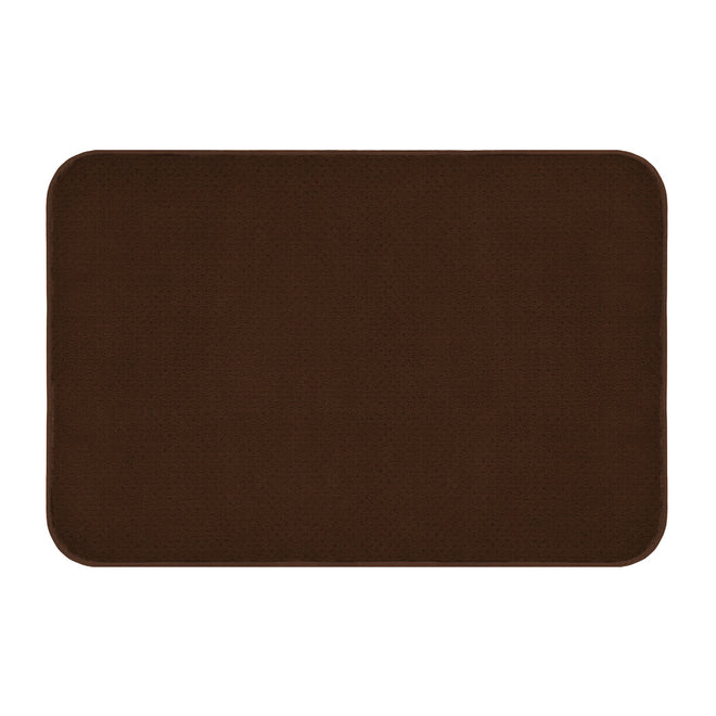 Skid-Resistant Area Rug Chocolate Brown