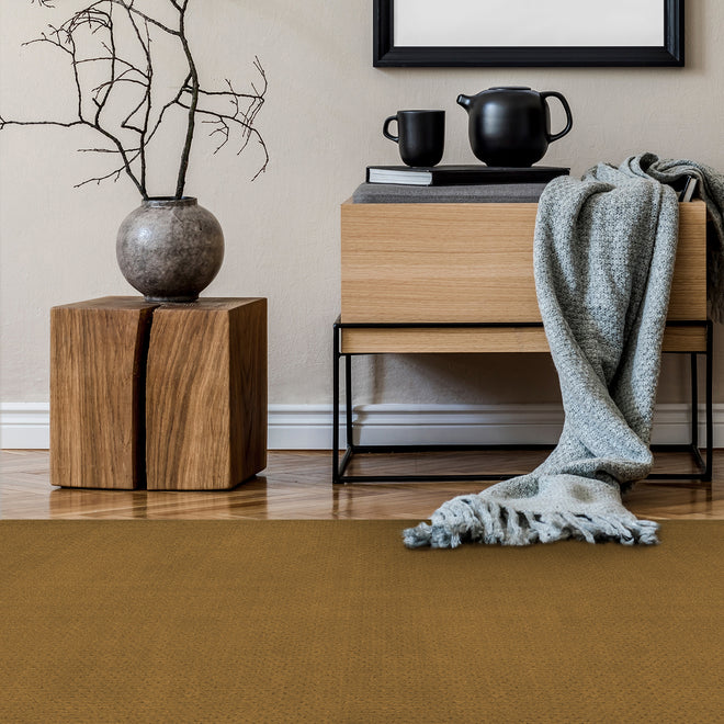 Skid-Resistant Area Rug Bronze Gold