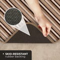 Skid-Resistant Area Rug Mocha Brown Stripe