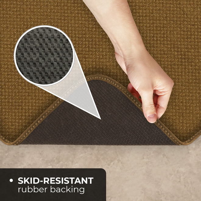 Skid-Resistant Area Rug Bronze Gold