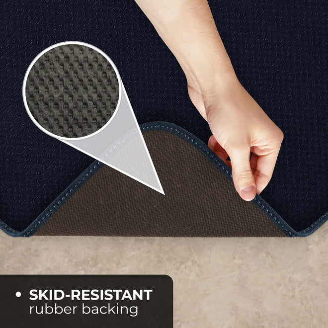 Skid-Resistant Area Rug Navy Blue