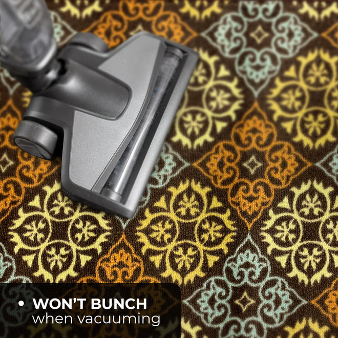 Skid-Resistant Area Rug Kaleidoscope Bloom – Autumn Brown