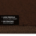 Skid-Resistant Area Rug Chocolate Brown