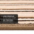 Skid-Resistant Area Rug Mocha Brown Stripe