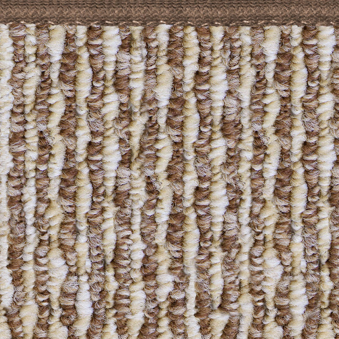 Set of 15 Attachable Carpet Stair Treads and Matching Landing Rug - Praline Brown