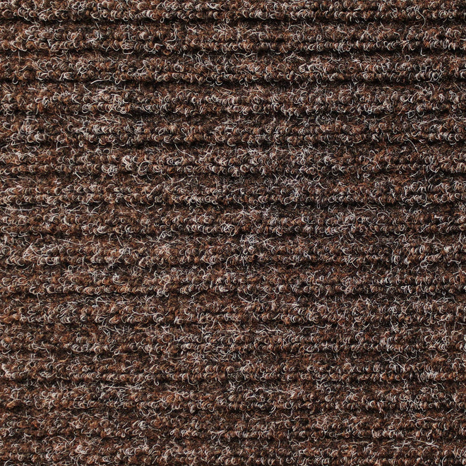 Heavy-Duty Ribbed Indoor Outdoor Carpet Tuscan Brown