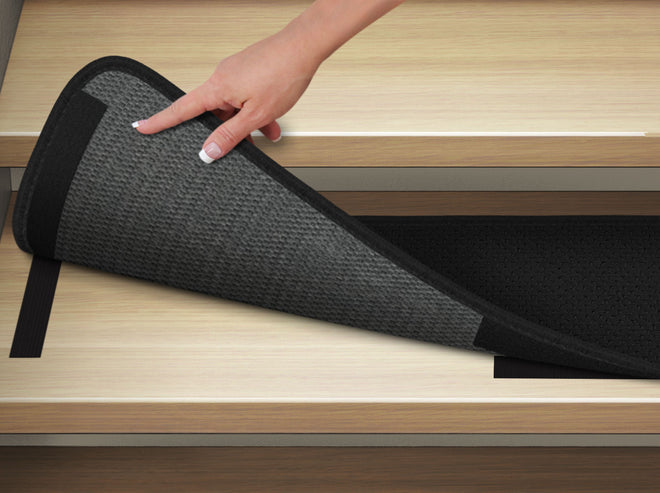 Attachable Carpet Stair Treads Black