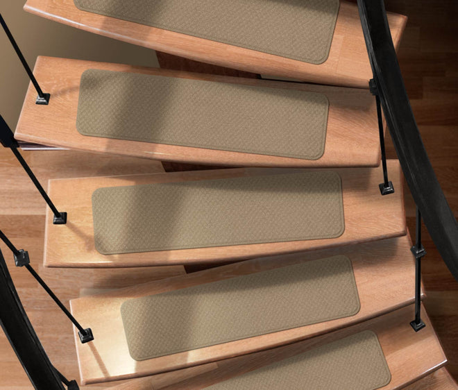 Attachable Carpet Stair Treads Camel Tan