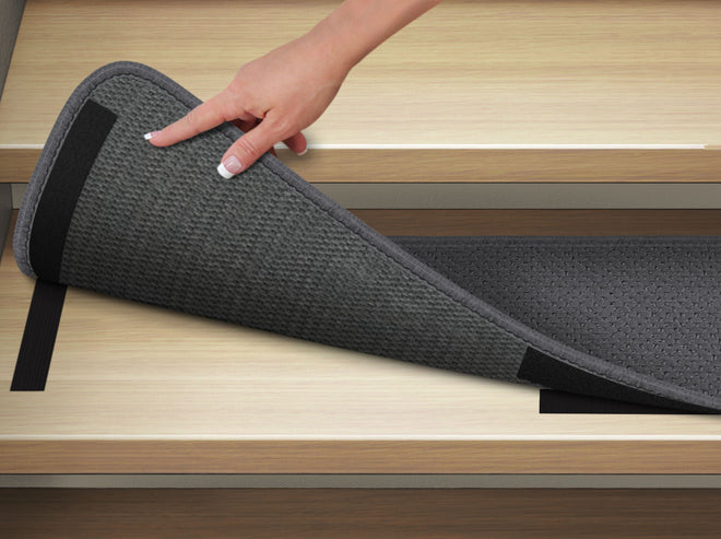 Attachable Carpet Stair Treads Gray