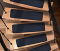 Attachable Carpet Stair Treads Navy Blue