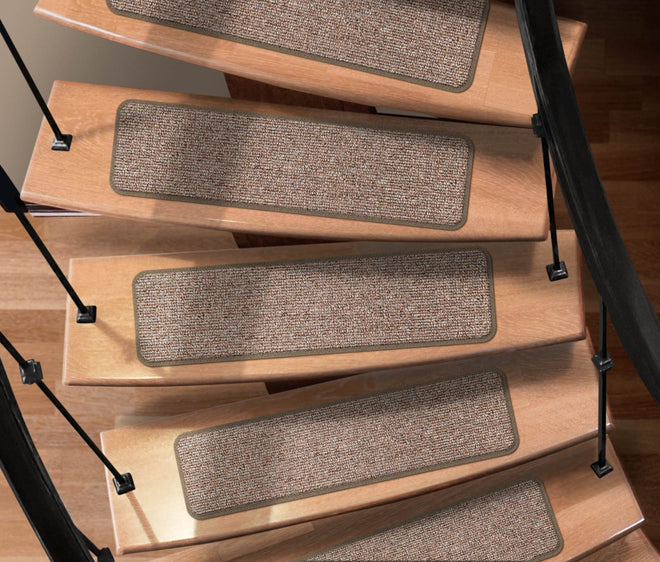 Attachable Carpet Stair Treads Pebble Beige