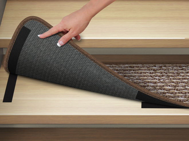 Attachable Carpet Stair Treads Praline Brown