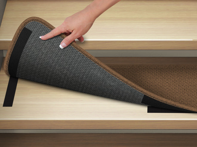 Attachable Carpet Stair Treads Toffee Brown
