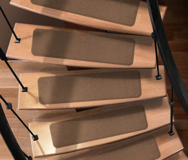 Attachable Carpet Stair Treads Toffee Brown