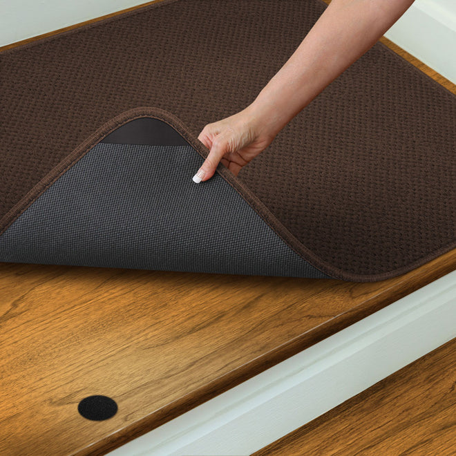 Attachable Rug for Stair Landings Chocolate Brown