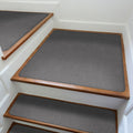 Attachable Rug for Stair Landings Gray