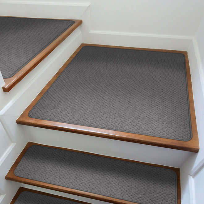 Attachable Rug for Stair Landings Gray