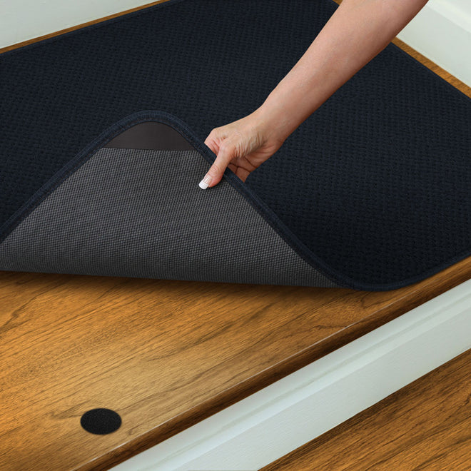 Attachable Rug for Stair Landings Navy Blue