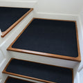 Attachable Rug for Stair Landings Navy Blue